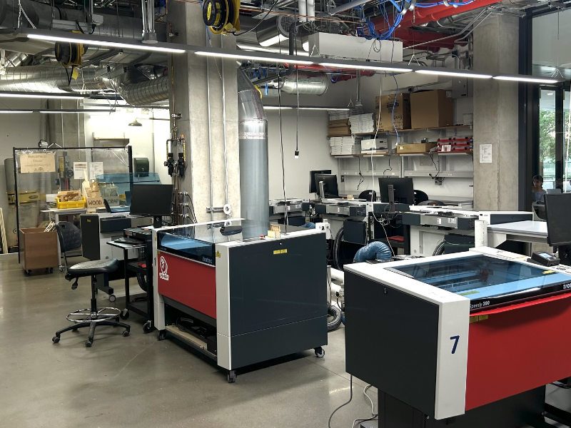 Machinery in the Lasers Area at Texas Inventionworks