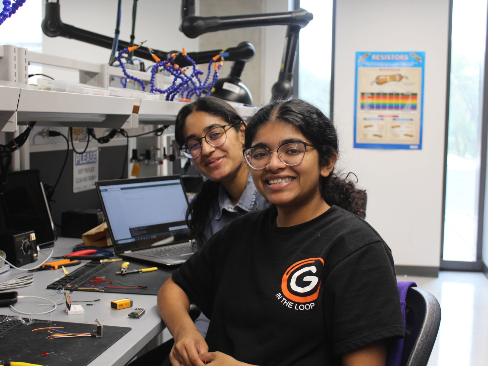 Texas engineering students smiling