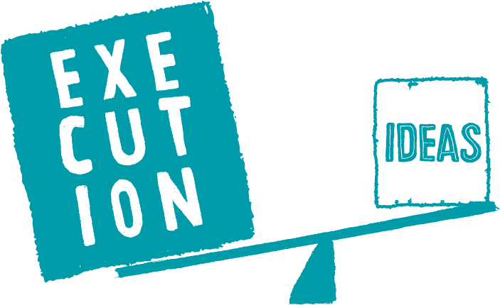 execution over ideas sticker